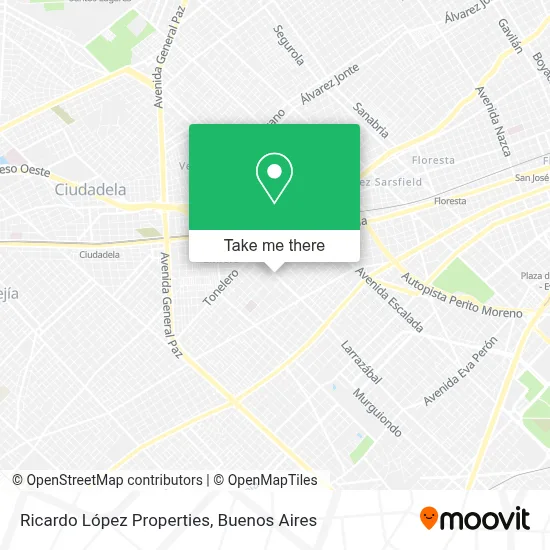 Ricardo López Properties map