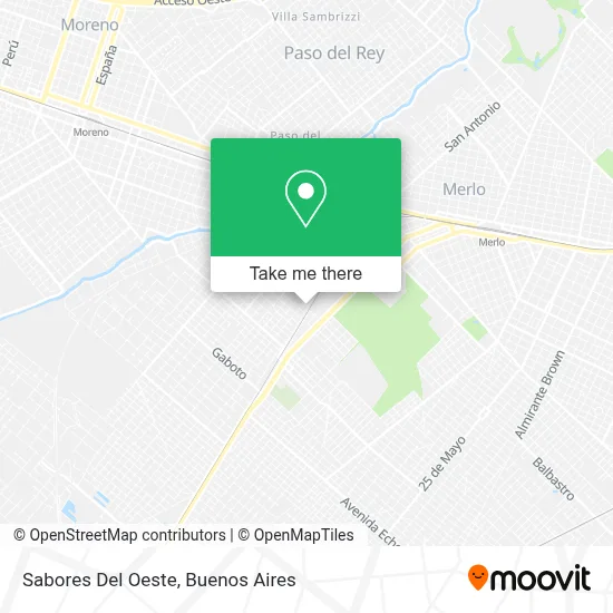 Sabores Del Oeste map
