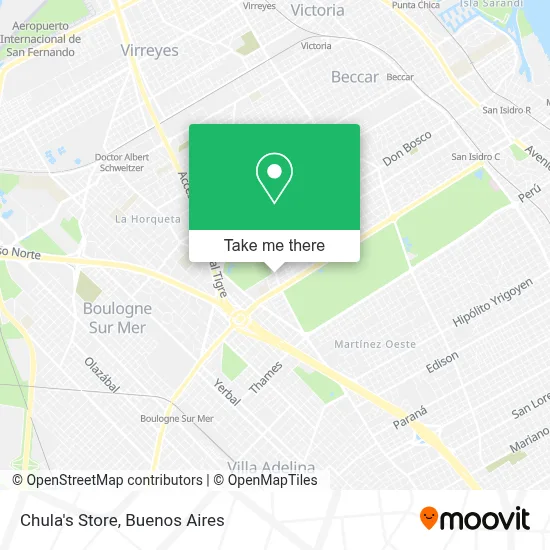 Chula's Store map