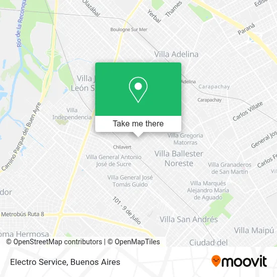 Electro Service map