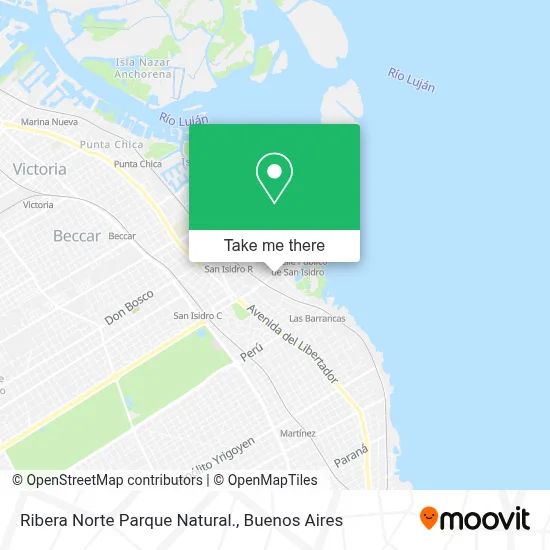 Ribera Norte Parque Natural. map