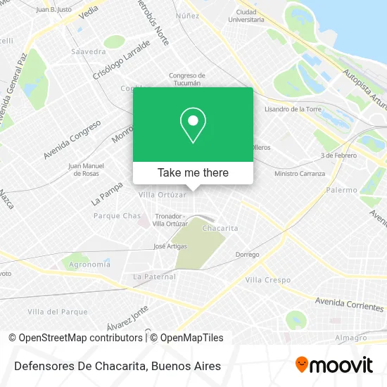 Defensores De Chacarita map