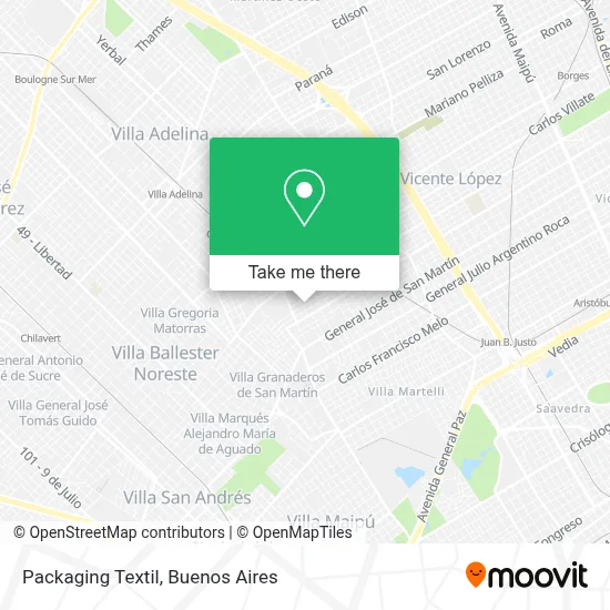 Packaging Textil map