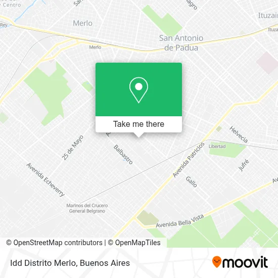 Idd Distrito Merlo map