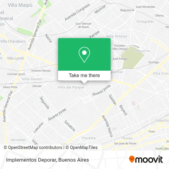 Implementos Deporar map