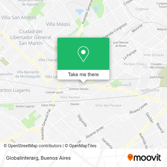 Globalinterarg map