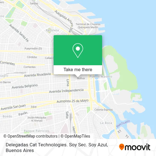 Delegadas Cat Technologies. Soy Sec. Soy Azul map