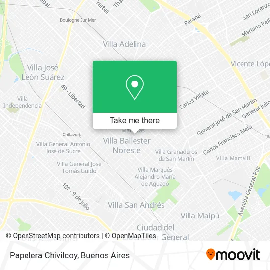 Papelera Chivilcoy map