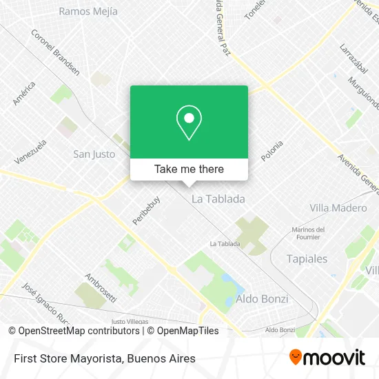 First Store Mayorista map