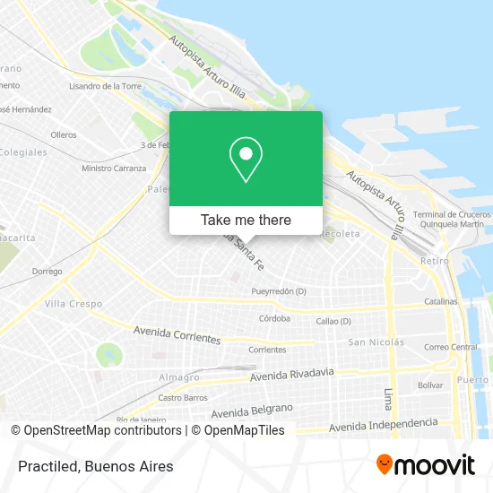 Practiled map