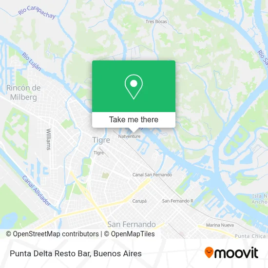 Punta Delta Resto Bar map