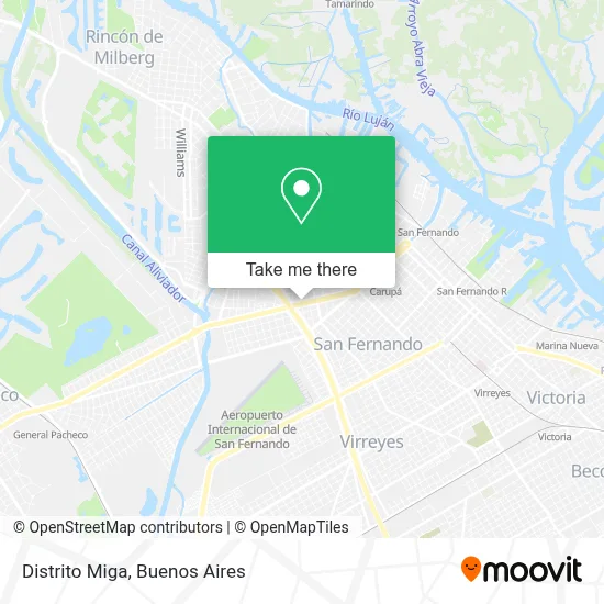 Distrito Miga map