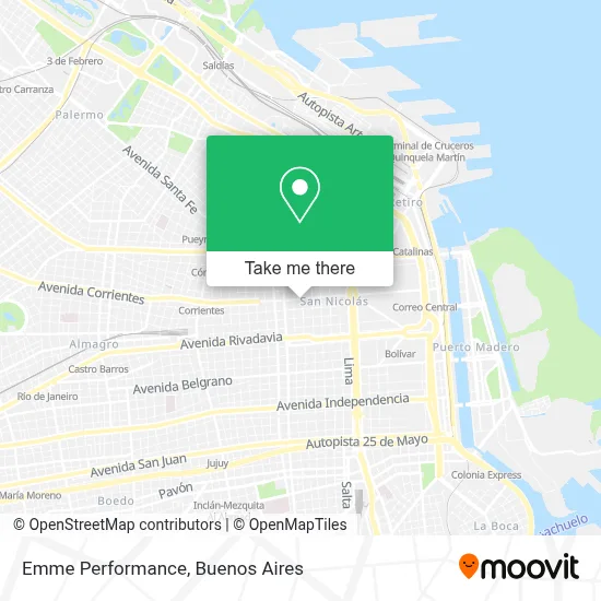 Emme Performance map