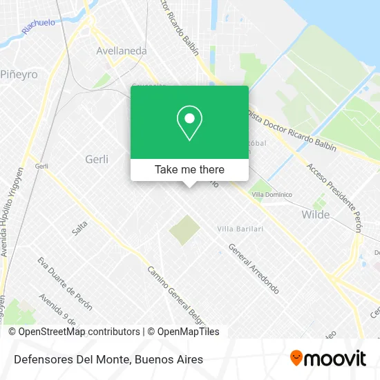 Defensores Del Monte map
