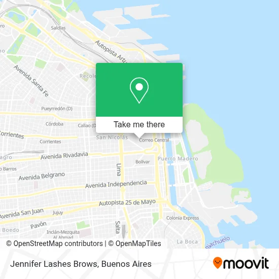 Jennifer Lashes Brows map