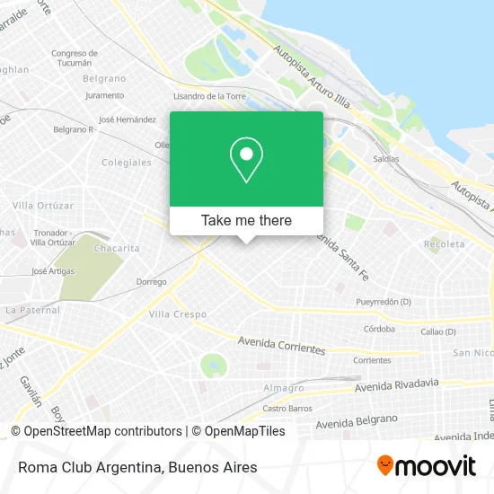 Roma Club Argentina map