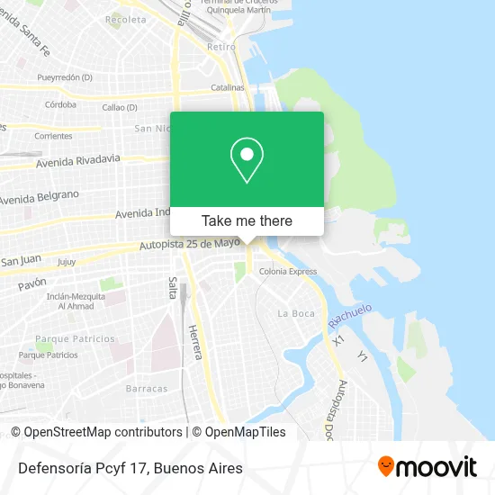 Defensoría Pcyf 17 map