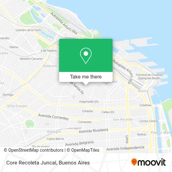 Core Recoleta Juncal map