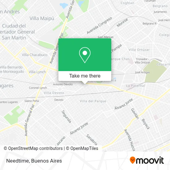 Needtime map