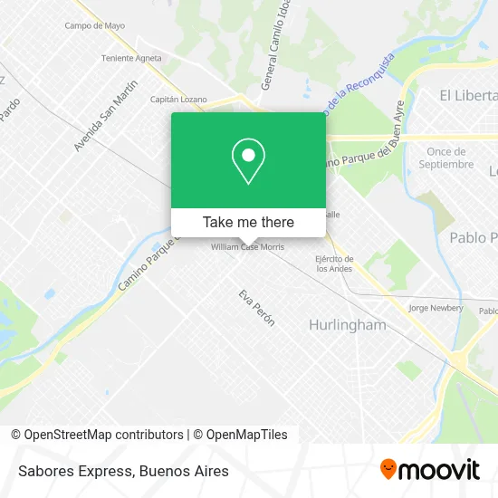 Sabores Express map