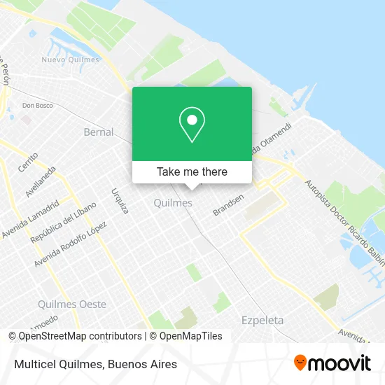 Multicel Quilmes map