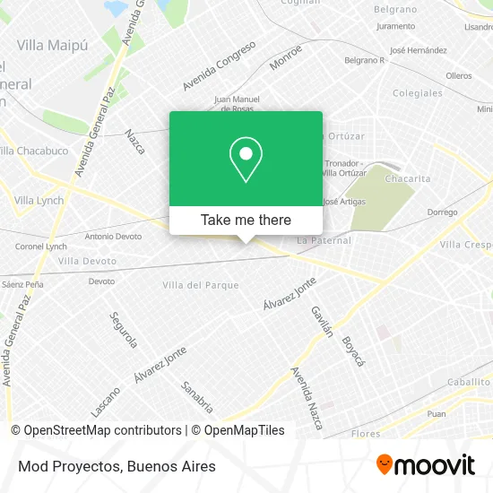 Mod Proyectos map