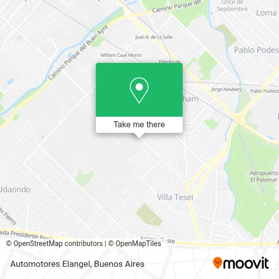 Automotores Elangel map