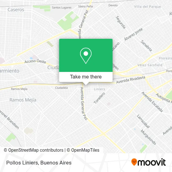 Pollos Liniers map