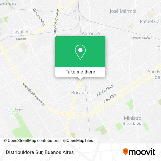 Distribuidora Sur map