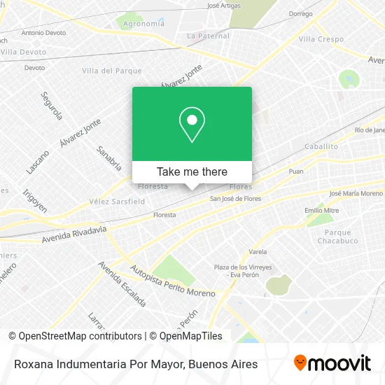 Roxana Indumentaria Por Mayor map