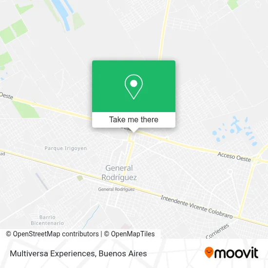 Multiversa Experiences map