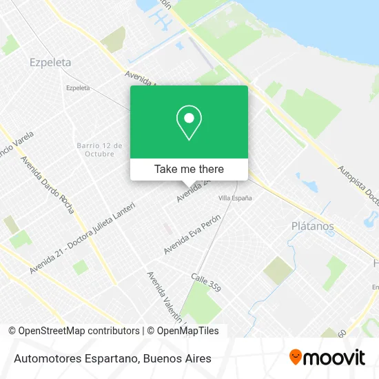 Automotores Espartano map