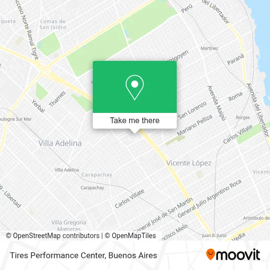 Tires Performance Center map