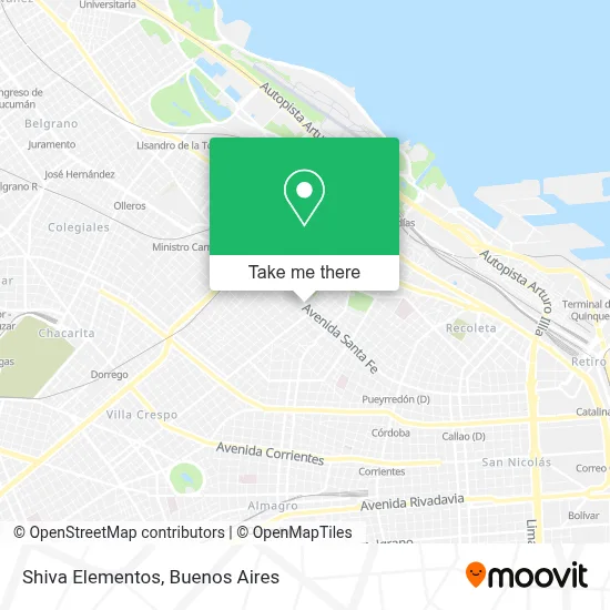 Shiva Elementos map