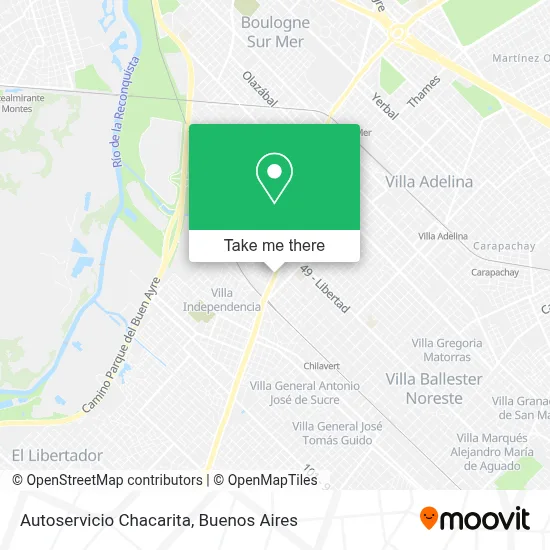 Autoservicio Chacarita map