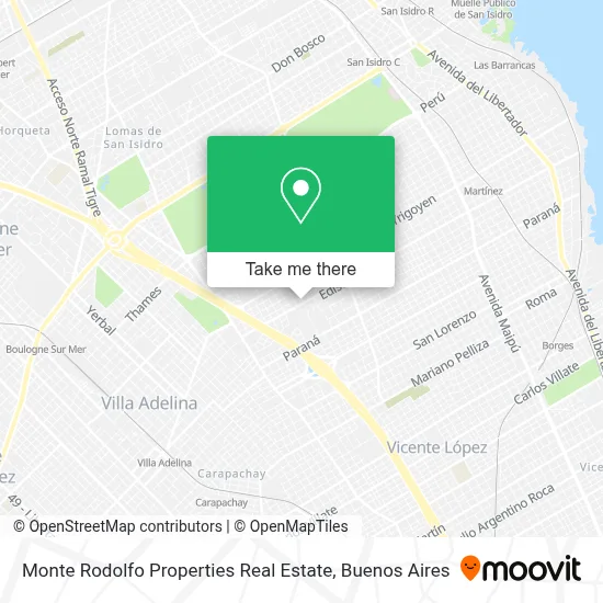 Monte Rodolfo Properties Real Estate map