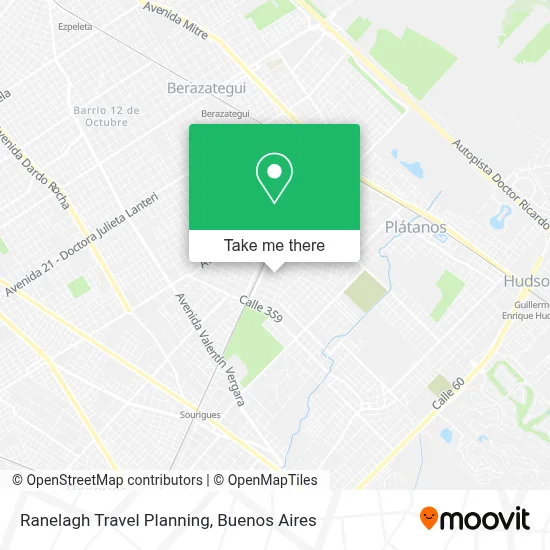 Ranelagh Travel Planning map