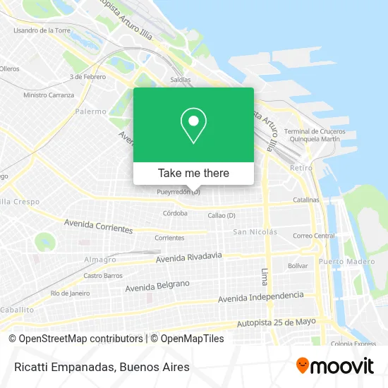 Ricatti Empanadas map