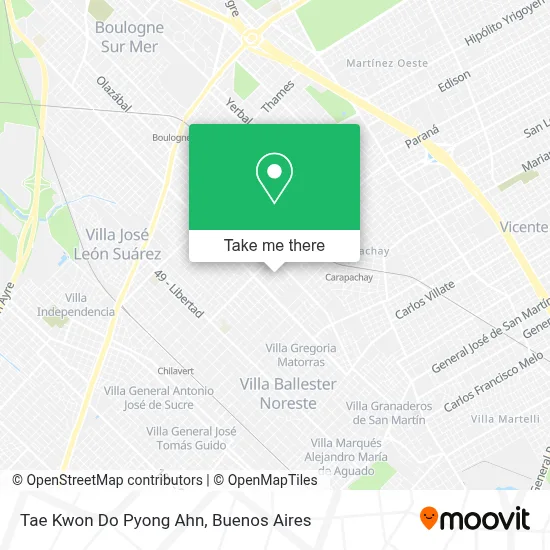 Tae Kwon Do Pyong Ahn map