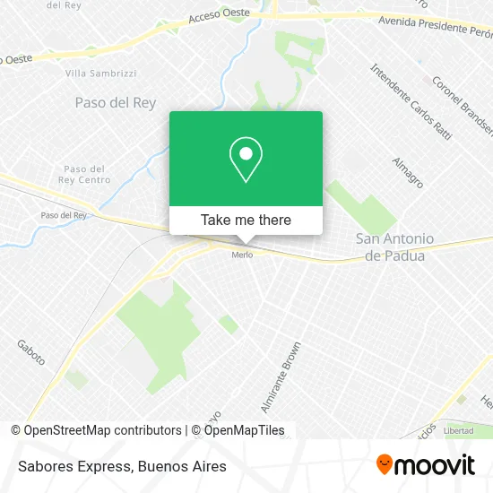 Sabores Express map