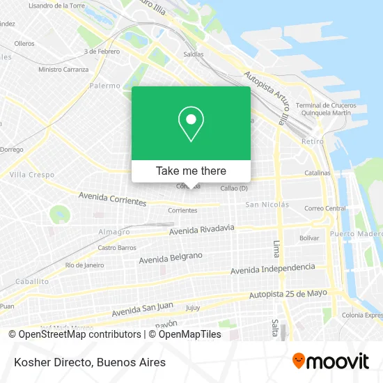 Kosher Directo map