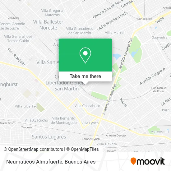 Neumaticos Almafuerte map