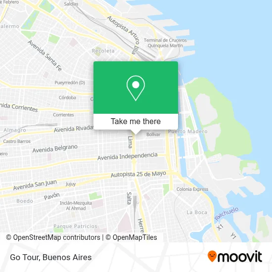 Go Tour map