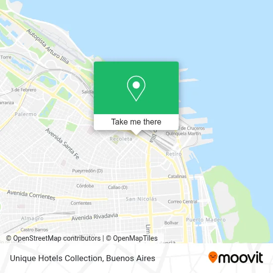 Unique Hotels Collection map