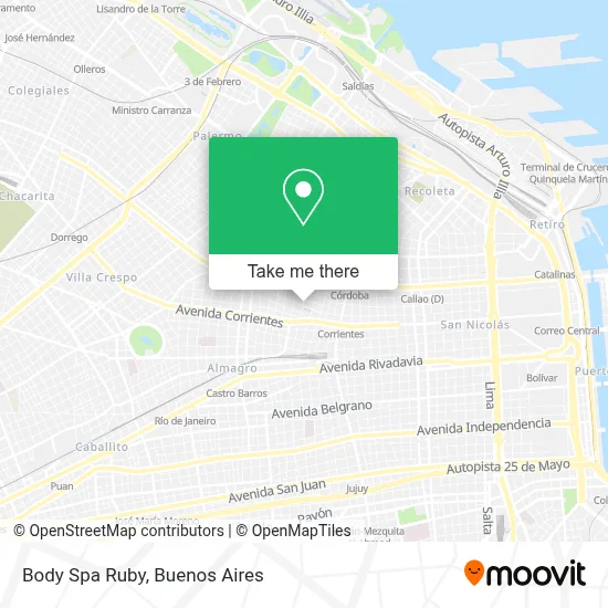 Body Spa Ruby map