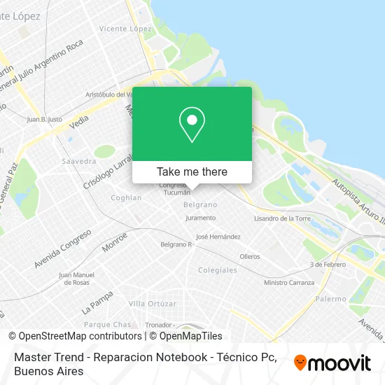 Master Trend - Reparacion Notebook - Técnico Pc map