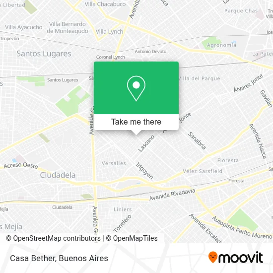 Casa Bether map
