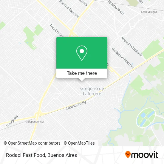 Rodaci Fast Food map