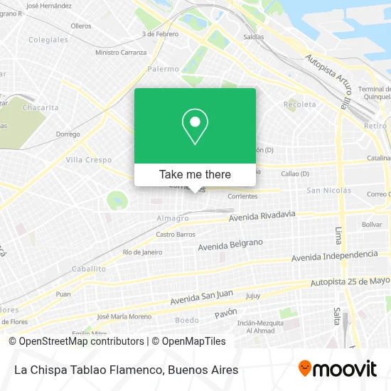 La Chispa Tablao Flamenco map