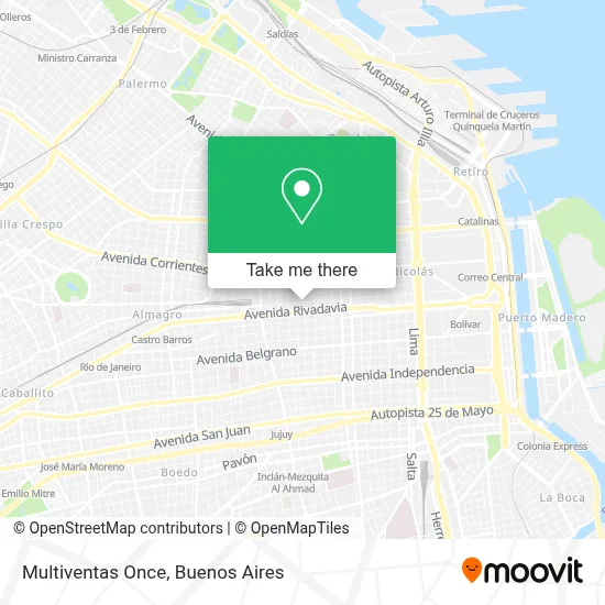 Multiventas Once map